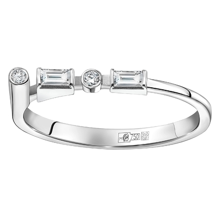 Кольцо Cassiopea Азбука Морзе буква Я м21151-003Я