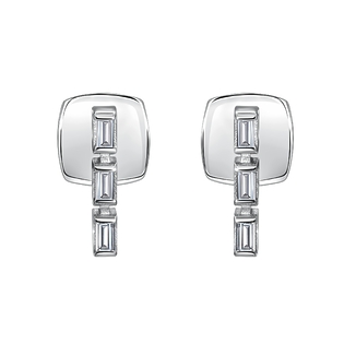 Серьги Cassiopea Азбука Морзе буква О м33951-002О