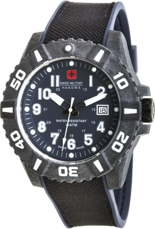 Swiss military hanowa black carbon hot sale