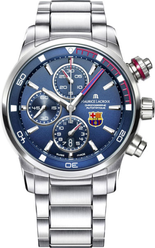 Maurice Lacroix Pontos S FC Barcelona Official Watch Partnership PT6008-SS002-431-1