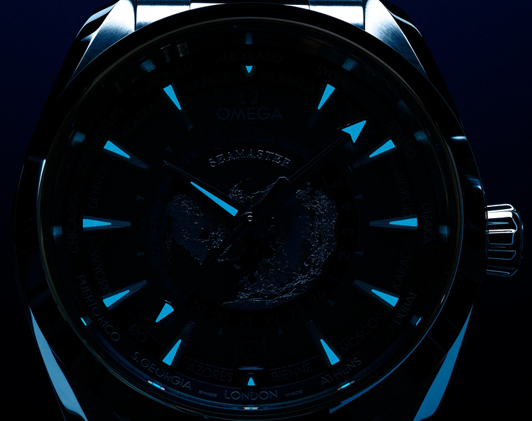 Omega Seamaster Aqua Terra 150M GMT Worldtimer Summer Blue 220.10.43.22.03.002 Omega Seamaster Aqua Terra 150M GMT Worldtimer Summer Blue 220.10.43.22.03.002