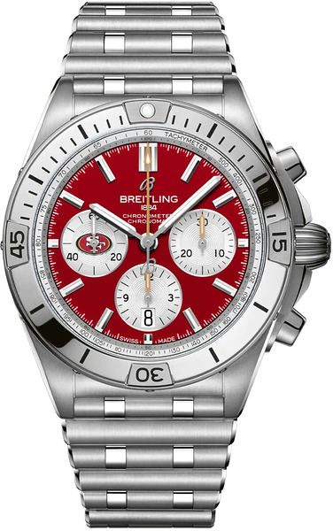 Breitling Chronomat B01 42 NFL San Francisco 49ers Edition AB01342B1K1A1 Breitling Chronomat B01 42 NFL San Francisco 49ers Edition AB01342B1K1A1
