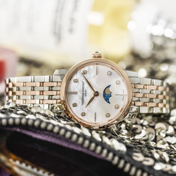 Frederique Constant Slim Line Moonphase FC-206MPWD1S3B Frederique Constant Slim Line Moonphase FC-206MPWD1S3B