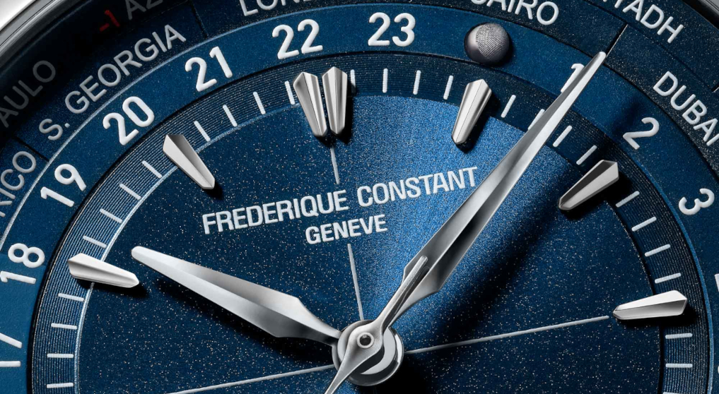 Циферблат новых часов Frederique Constant x Watch Angels Worldtimer Manufacture Limited Edition